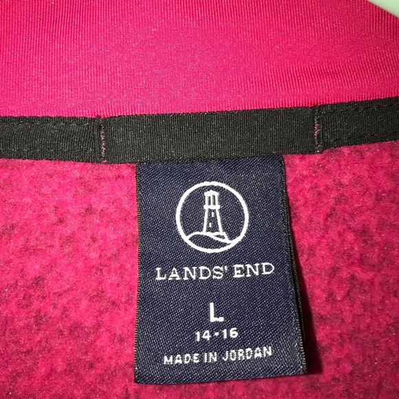 EUC: Lands End Fleece Jacket Pink - Picture 3 of 3